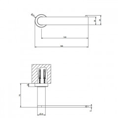 Gessi Emporio accessories Настенный держатель для туалетной бумаги. Вертикальная/горизонтальная установка, цвет: Black XL