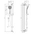 Gessi Emporio Emporio shower Штанга в комплекте с душевой лейкой легкой очистки, шланг 1,50 м, цвет: Black XL