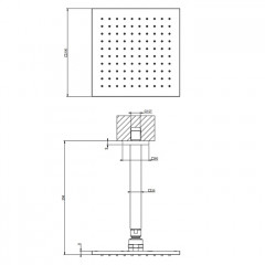 Gessi Emporio Emporio shower Душевая головка потолочная, поворотная с шарниром, с защитой от известкового налёта, цвет: Chrome
