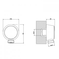 Gessi Emporio Emporio shower Вывод воды, цвет: Black XL