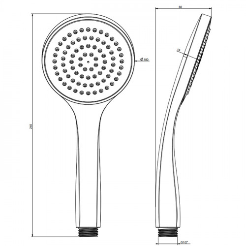 Gessi Emporio Emporio shower Душевая лейка с защитой от известкового налёта, цвет: Chrome