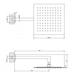 Gessi Emporio Emporio shower Душевая головка для настенного крепления, поворотная, с защитой от известкового налёта, цвет: Mirror Steel