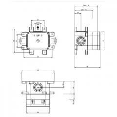Gessi Emporio Via manzoni Встраиваемая часть для однорычажного смесителя, цвет: Chrome
