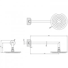 Gessi Emporio Emporio shower Душевая головка для настенного крепления, поворотная, с защитой от известкового налёта, цвет: Chrome