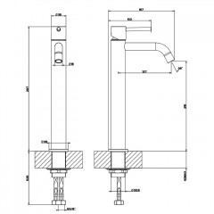 Gessi Emporio Via tortona Смеситель для раковины без донного клапана и соединительными шлангами, цвет: Chrome
