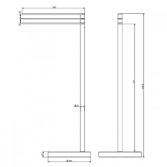 Gessi Emporio accessories Напольный держатель для полотенец, цвет: Black XL