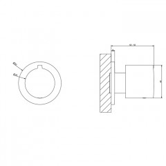 Gessi Emporio Emporio shower Встраиваемая часть для смесителя на 2 выхода, цвет: Chrome