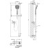 Gessi Emporio Emporio shower Штанга в комплекте с душевой лейкой, шланг 1,50 м и вывод воды, цвет: Finox Brushed Nickel