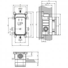 Gessi Emporio Via manzoni Встраиваемая часть для смесителя на 2 выхода, цвет: Chrome