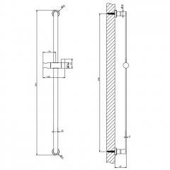 Gessi Emporio Emporio shower Штанга для душа, цвет: Black XL