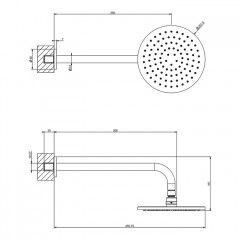 Gessi Emporio Emporio shower Душевая головка для настенного крепления, поворотная, с защитой от известкового налёта, цвет: Black XL