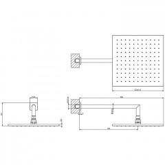 Gessi Emporio Emporio shower Душевая головка для настенного крепления, поворотная, с защитой от известкового налёта, цвет: Finox Brushed Nickel