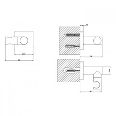 Gessi Emporio Emporio shower Держатель для душевой лейки поворотный, цвет: Finox Brushed Nickel