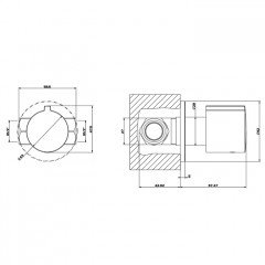 Gessi Emporio Emporio shower Встраиваемая часть для запорного вентиля, цвет: Chrome