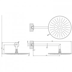 Gessi Emporio Emporio shower Душевая головка для настенного крепления, поворотная, с защитой от известкового налёта, цвет: Black XL