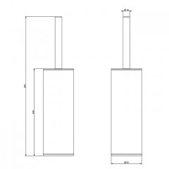 Gessi Emporio accessories Ершик напольный, цвет: Black XL