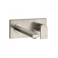 Gessi Emporio Via manzoni Bнешняя часть для настенного смесителя с коротким изливом, без донного клапана, цвет: Finox Brushed Nickel