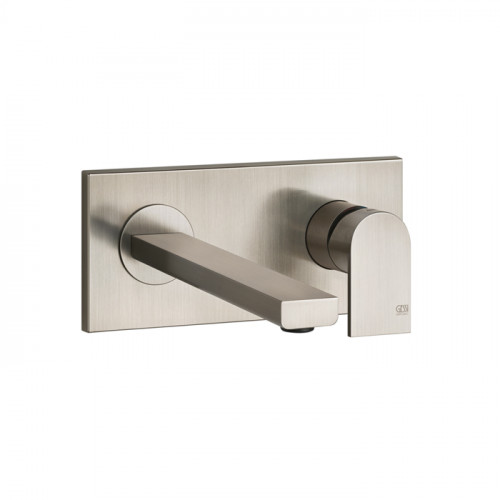 Gessi Emporio Via manzoni Bнешняя часть для настенного смесителя с коротким изливом, без донного клапана, цвет: Finox Brushed Nickel