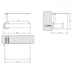 Gessi Emporio accessories Настенный держатель для туалетной бумаги с крышкой, цвет: Black XL