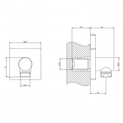 Gessi Emporio Emporio shower Вывод воды, цвет: Finox Brushed Nickel