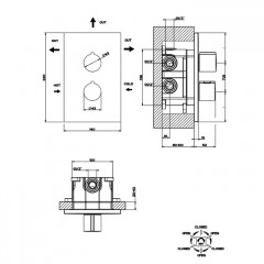 Gessi Emporio Via manzoni Внешние части для термостатического смесителя на 3 позиции, цвет: Finox Brushed Nickel