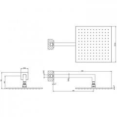 Gessi Emporio Emporio shower Душевая головка для настенного крепления, поворотная, с защитой от известкового налёта, цвет: Finox Brushed Nickel