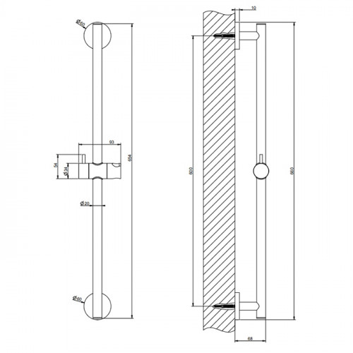 Gessi Emporio Emporio shower Штанга для душа, цвет: Chrome