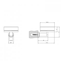 Gessi Emporio accessories Мыльница настенная, сатинированное стекло, цвет: Black XL