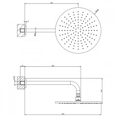 Gessi Emporio Emporio shower Душевая головка для настенного крепления, поворотная с шарниром, цвет: Chrome