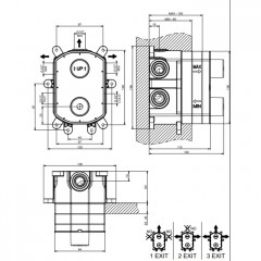 Gessi Emporio Via manzoni Встраиваемая часть для термостатического смесителя настенного для душа, цвет: Chrome