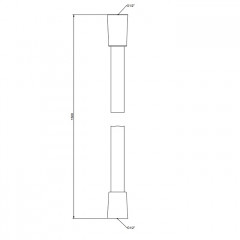 Gessi Шланг для душа с коническим соединением на 1/2", длина: 150 см, цвет: Finox Brushed Nickel