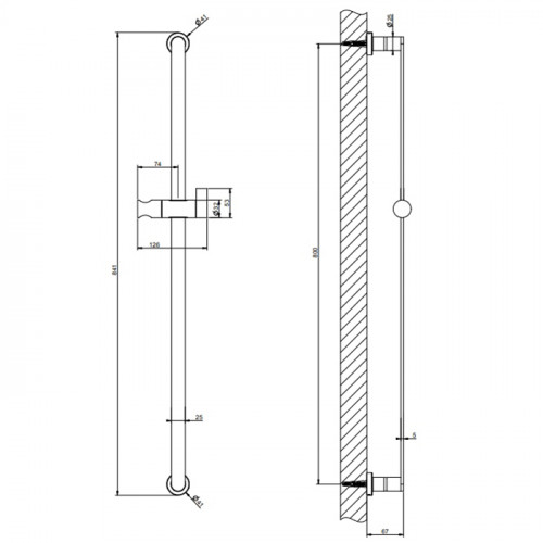 Gessi Emporio Emporio shower Штанга для душа, цвет: Chrome