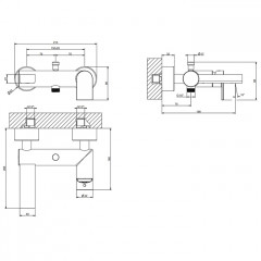 Gessi Emporio Via manzoni Смеситель наружный для ванны с автоматическим переключателем ванна-душ, цвет: Chrome