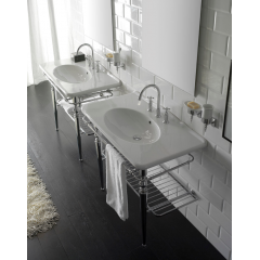 GLOBO Paestum Консоль латунь напольная 100*55*h80,5см, без раковины PA023, с комплектом креплений, цвет хром