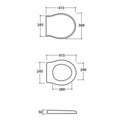 GLOBO Paestum Сиденье для унитаза PA001/PA002/PA003/PA004, полиэстр, цвет белый/хром, микролифт