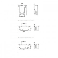 Globo Зеркало 90x45 см с полкой, цвет серебро