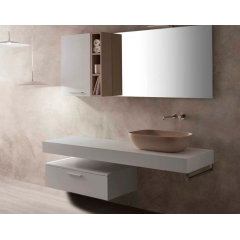 GLOBO T-Edge Раковина-чаша на столешницу 60Х38, H 16 см, без отв под смеситель, цвет PERLA