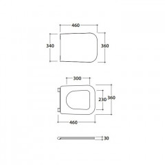 GLOBO Stone Сиденье для унитазов 52см STS05/ST002, цвет черный матовый (микролифт)