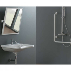 GLOBO Поручень безопасности угловой , вертикальный , правый DX, цвет белый