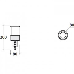 GLOBO Paestum Стакан подвесной керамический, цвет белый/хром