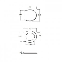 GLOBO Paestum Сиденье для унитаза PA001/PA002/PA003/PA004, полиэстр, цвет белый/бронза, микролифт