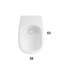 GLOBO Daily Биде подвесное 53*35х30см, с 1 отв. под смеситель, с системой скрытого крепежа, цвет белый (СПЕЦЦЕНА с нашего склада!)