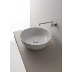 GLOBO T-Edge Раковина-чаша на столешницу d45, H 16 см, без отв под смеситель, цвет белый