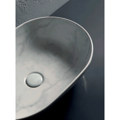 GLOBO T-Edge Раковина-чаша на столешницу 54х36 см, без отв под смеситель, цвет Marmo di Carrara