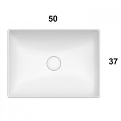 Globo Le Lastre Раковина накладная 50х37хh14 см, без отв под смеситель, с донным клапаном, цвет белый