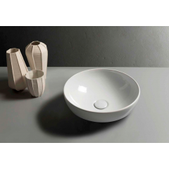 GLOBO Выпуск для раковины без перелива, цвет белый глянцевый