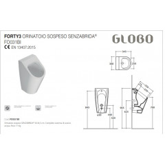 Globo Система подачи воды для писсуаров FORTY3 FO031 и FO032