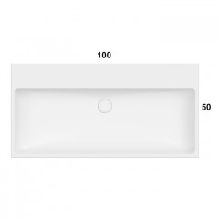 Globo Le Lastre Раковина накладная 100х50хh13 см, с 1 отв под смеситель, цвет белый