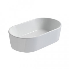 GLOBO FORTY3 Раковина 600х350х160 мм., для установки на столешницу, без отверстий для смесителя, без перелива, цвет белый