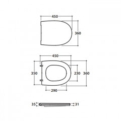 GLOBO 4ALL Сиденье для унитаза (микролифт), цвет Smoke/хром
